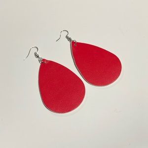 Red Teardrop Earrings
